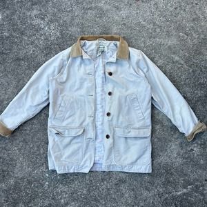 Vintage L.L. Bean Canvas Jacket / Chore Coat with Corduroy / Womens Medium